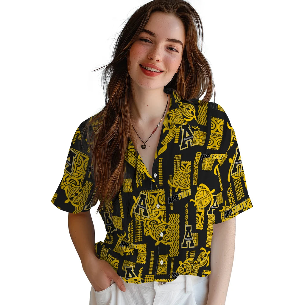 Appalachian State Mountaineers Hawaiian Shirt - Turtle Lines | Hula Hawaiian Shirts