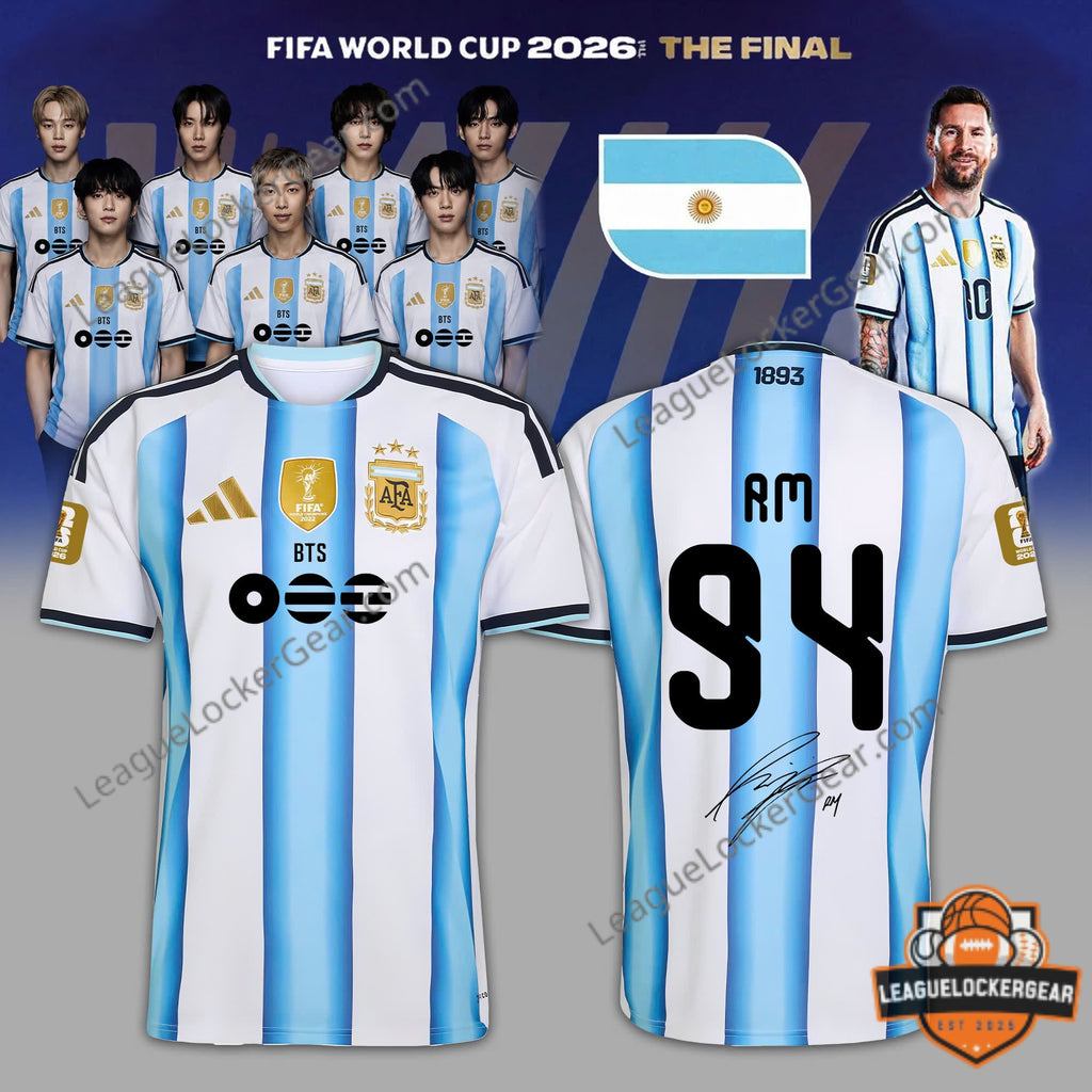Argentina x BTS Haft Time Show FIFA World Cup 2026 Jersey - LeagueLockerGear