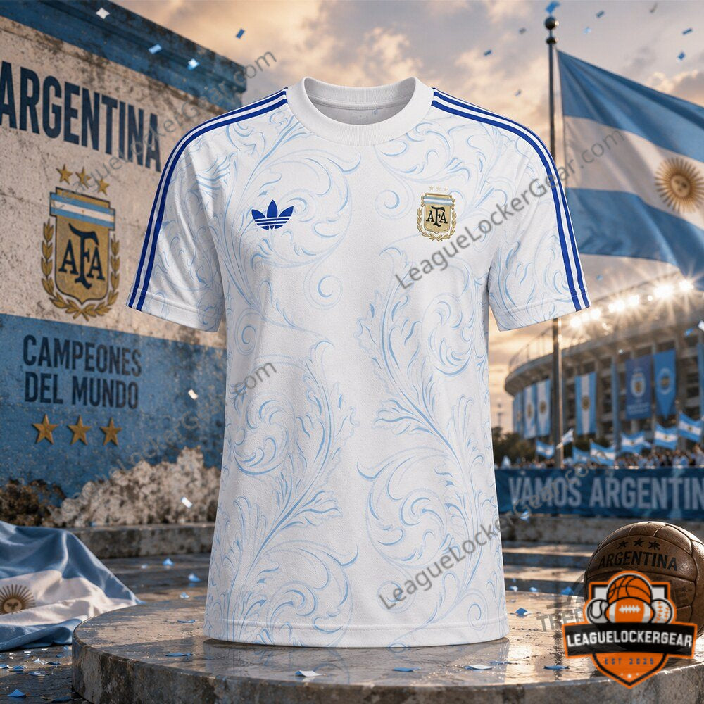 Argentina Messi 2026 World Cup Pre-Match Adidas White Jersey - LeagueLockerGear