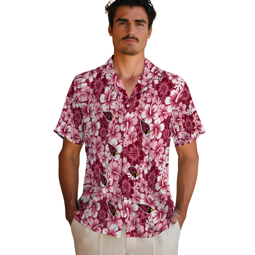 Arizona Cardinals Hawaiian Shirt - Hibiscus Blooms | Hula Hawaiian Shirts