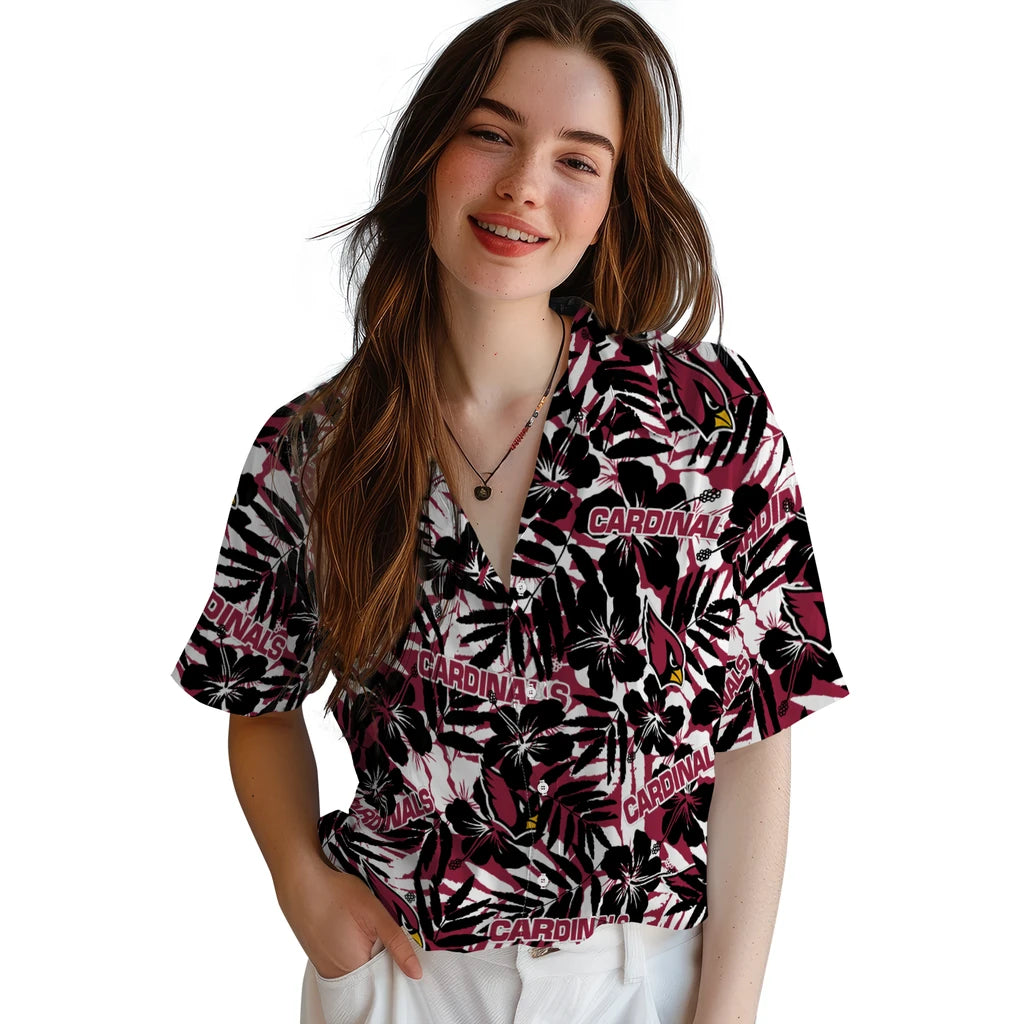 Arizona Cardinals Hawaiian Shirt - Hibiscus Overlay | Hula Hawaiian Shirts
