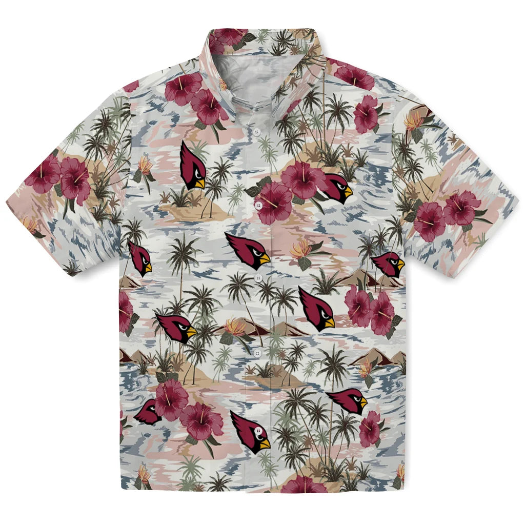Arizona Cardinals Hawaiian Shirt - Hibiscus Seaside | Hula Hawaiian Shirts