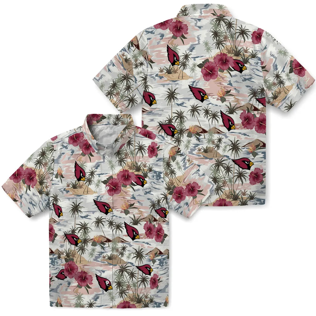 Arizona Cardinals Hawaiian Shirt - Hibiscus Seaside | Hula Hawaiian Shirts