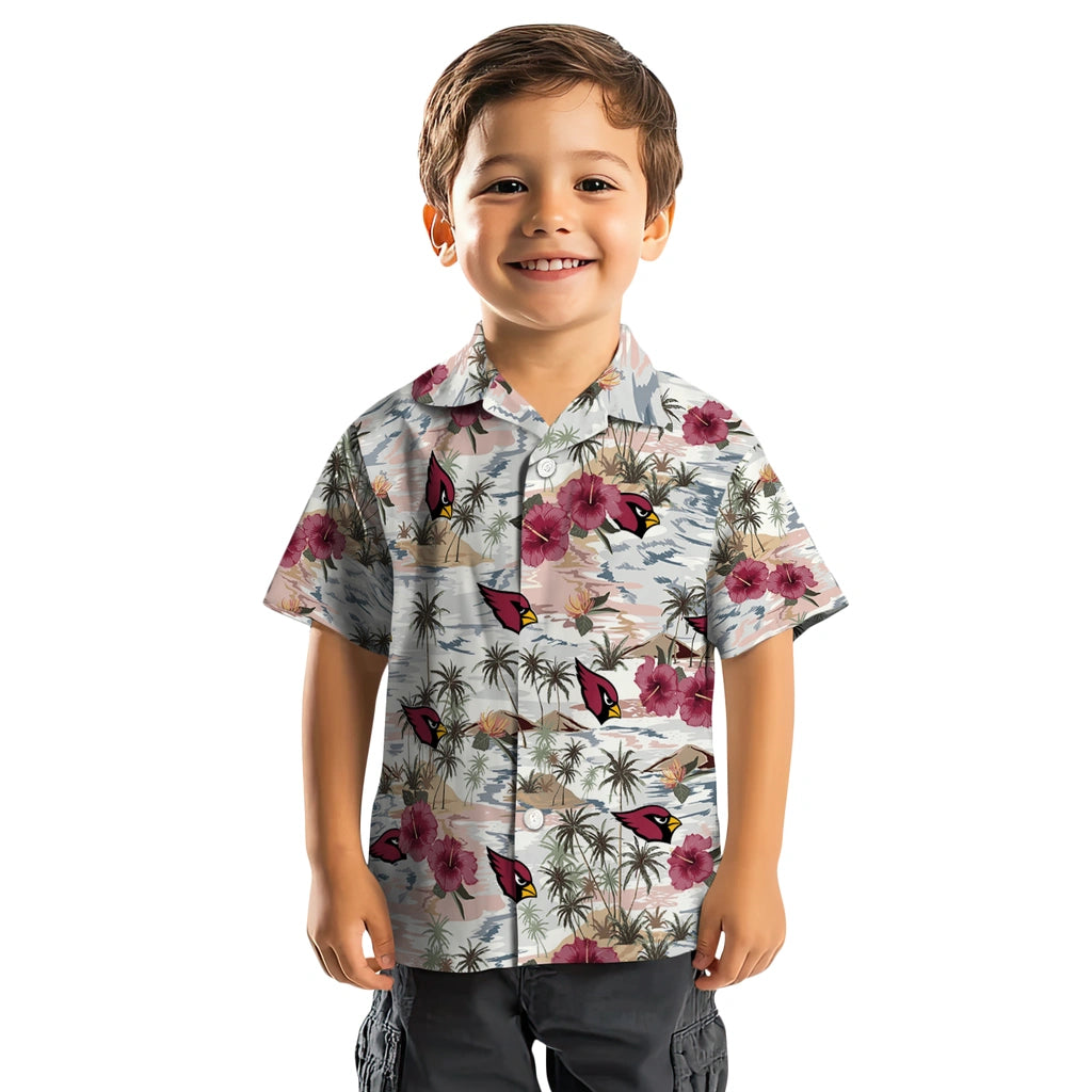 Arizona Cardinals Hawaiian Shirt - Hibiscus Seaside | Hula Hawaiian Shirts