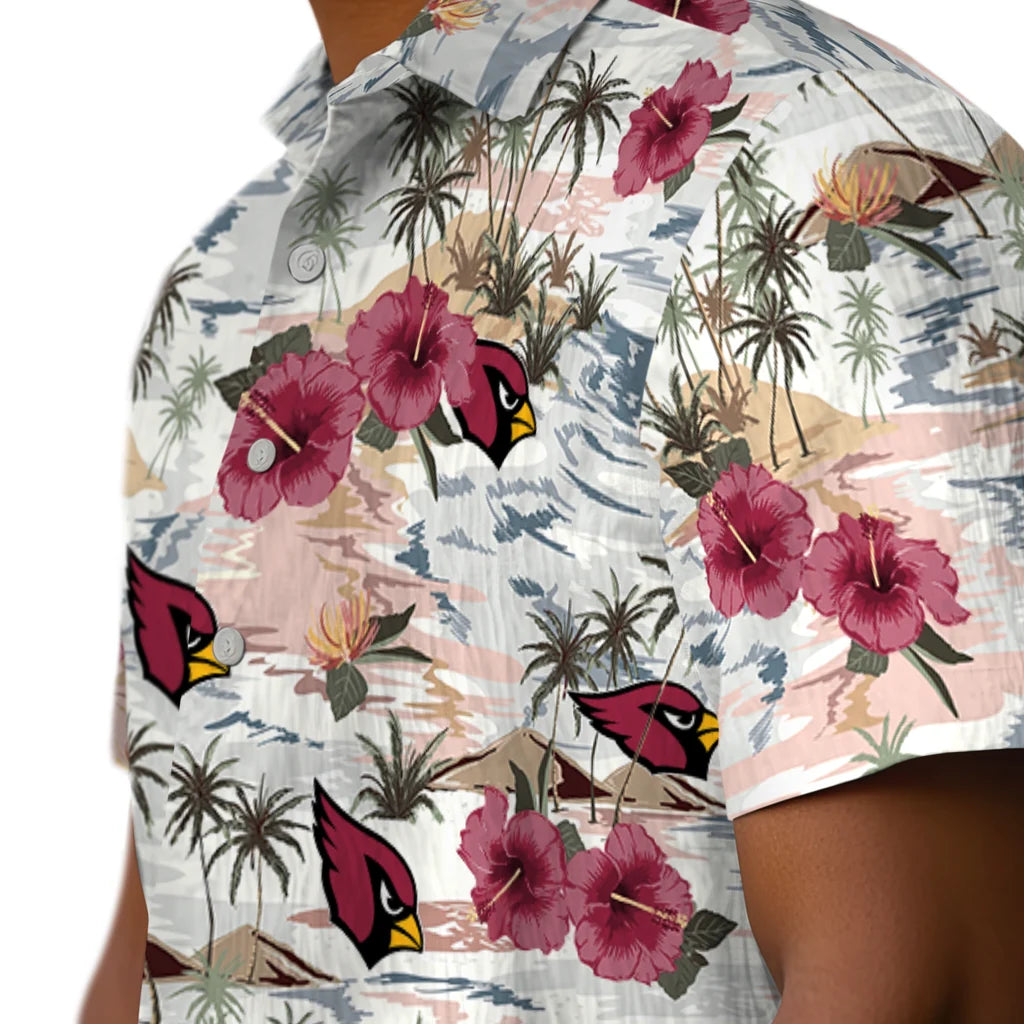 Arizona Cardinals Hawaiian Shirt - Hibiscus Seaside | Hula Hawaiian Shirts