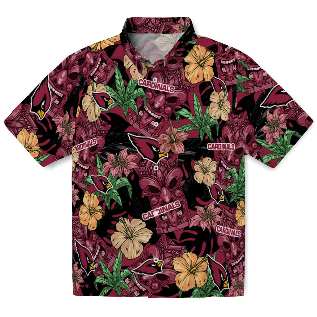 Arizona Cardinals Hawaiian Shirt - Hibiscus Tiki Jungle | Hula Hawaiian Shirts