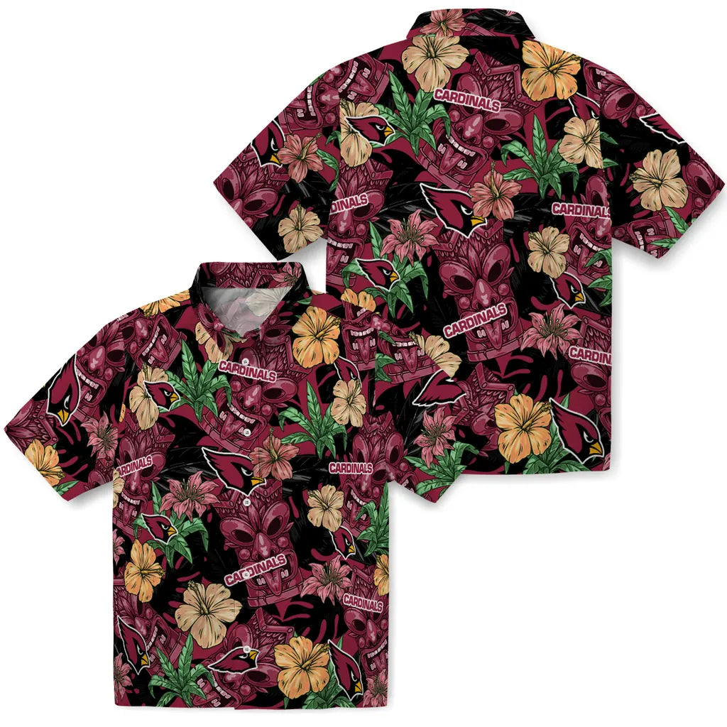 Arizona Cardinals Hawaiian Shirt - Hibiscus Tiki Jungle | Hula Hawaiian Shirts