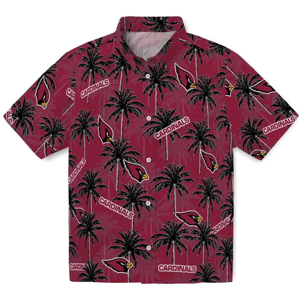Arizona Cardinals Hawaiian Shirt - Palm Tree Motif | Hula Hawaiian Shirts