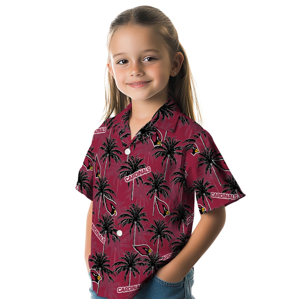 Arizona Cardinals Hawaiian Shirt - Palm Tree Motif | Hula Hawaiian Shirts