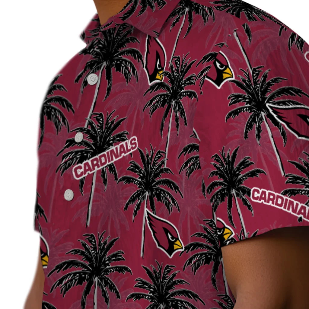 Arizona Cardinals Hawaiian Shirt - Palm Tree Motif | Hula Hawaiian Shirts