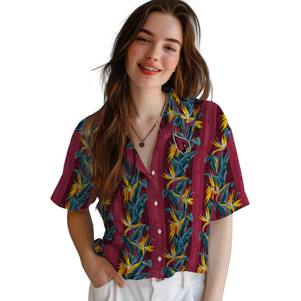 Arizona Cardinals Hawaiian Shirt - Paradise Vines | Hula Hawaiian Shirts