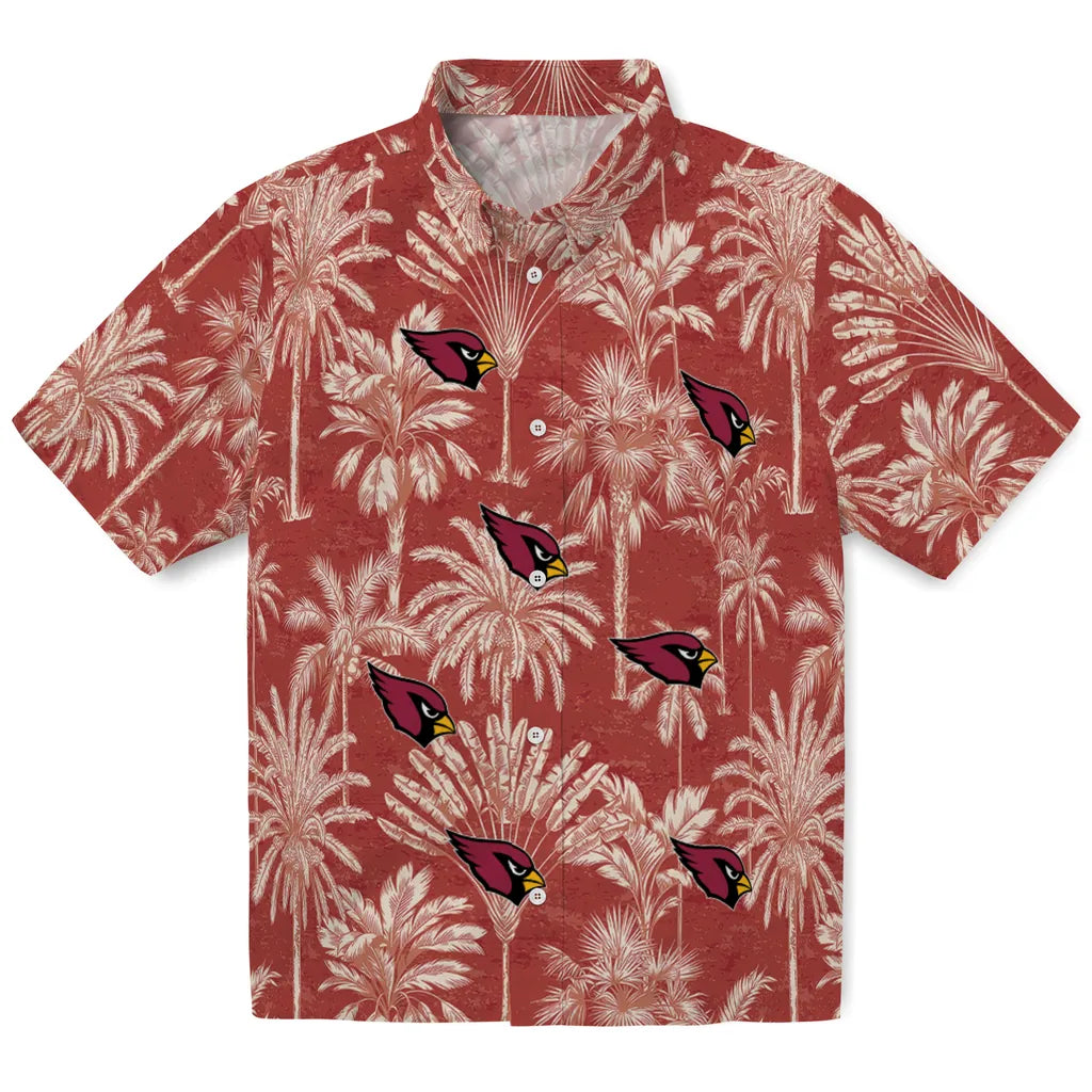 Arizona Cardinals Hawaiian Shirt - Vintage Palm Tree | Hula Hawaiian Shirts