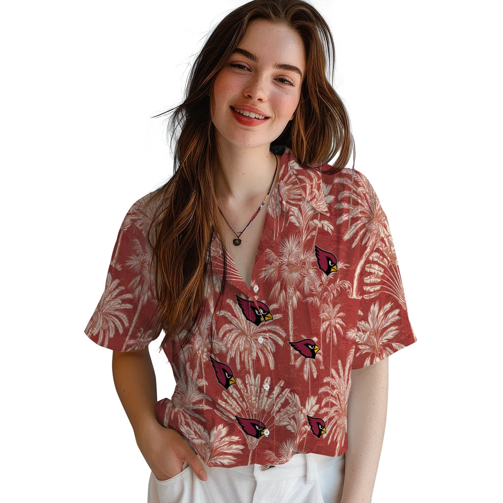 Arizona Cardinals Hawaiian Shirt - Vintage Palm Tree | Hula Hawaiian Shirts