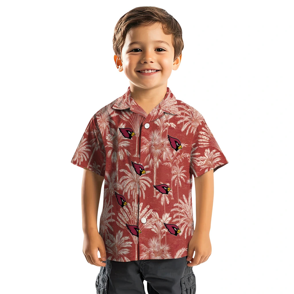 Arizona Cardinals Hawaiian Shirt - Vintage Palm Tree | Hula Hawaiian Shirts