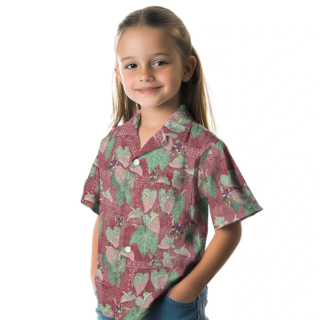 Arizona Coyotes Hawaiian Shirt - Anthurium Overlay | Hula Hawaiian Shirts