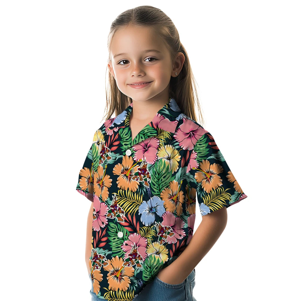 Arizona Coyotes Hawaiian Shirt - Brilliant Hibiscus Garden | Hula Hawaiian Shirts