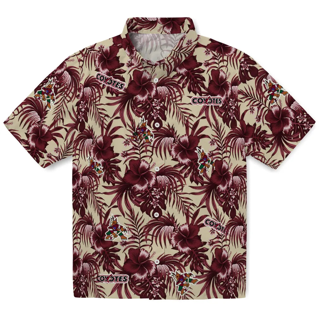 Arizona Coyotes Hawaiian Shirt - Hibiscus Exotic | Hula Hawaiian Shirts