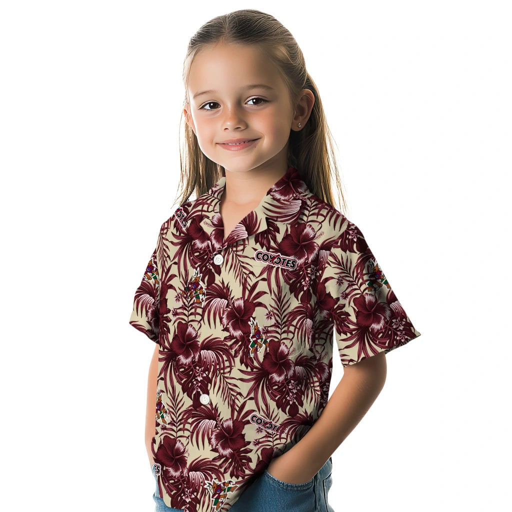 Arizona Coyotes Hawaiian Shirt - Hibiscus Exotic | Hula Hawaiian Shirts