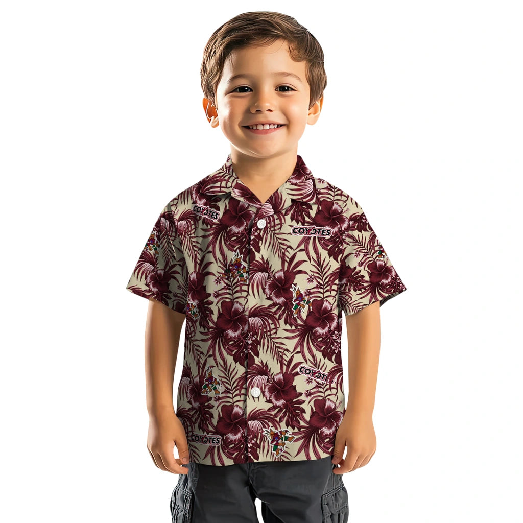 Arizona Coyotes Hawaiian Shirt - Hibiscus Exotic | Hula Hawaiian Shirts