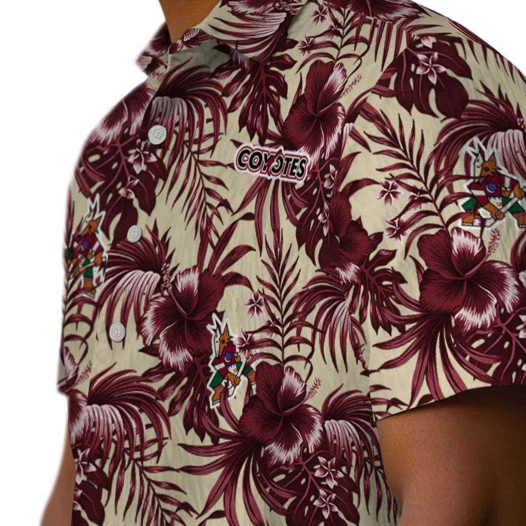 Arizona Coyotes Hawaiian Shirt - Hibiscus Exotic | Hula Hawaiian Shirts