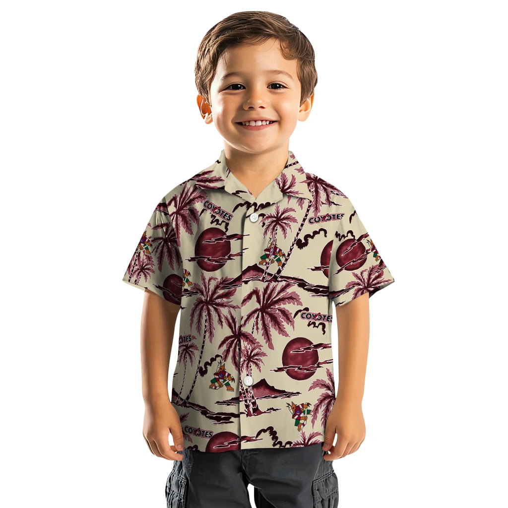 Arizona Coyotes Hawaiian Shirt - Palm Sunset | Hula Hawaiian Shirts