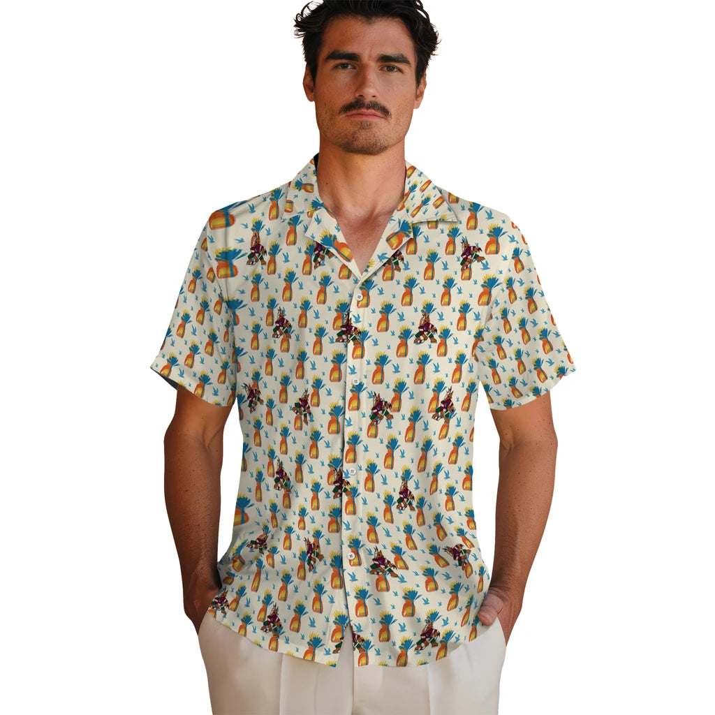 Arizona Coyotes Hawaiian Shirt - Pineapple Delight | Hula Hawaiian Shirts