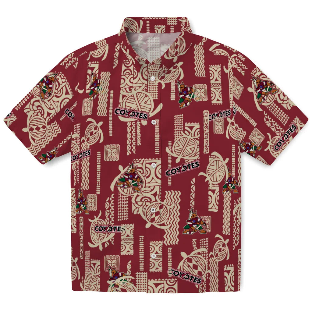 Arizona Coyotes Hawaiian Shirt - Turtle Lines | Hula Hawaiian Shirts