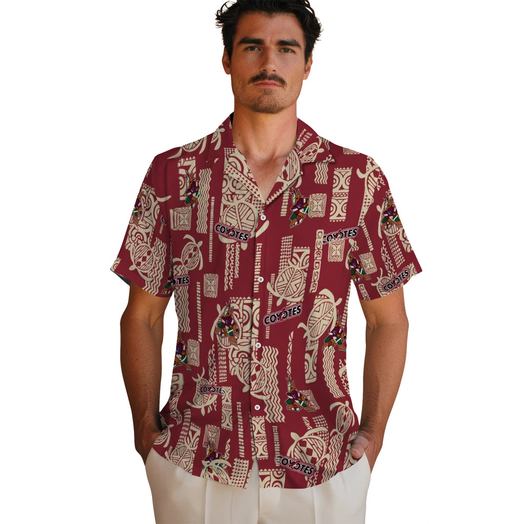 Arizona Coyotes Hawaiian Shirt - Turtle Lines | Hula Hawaiian Shirts