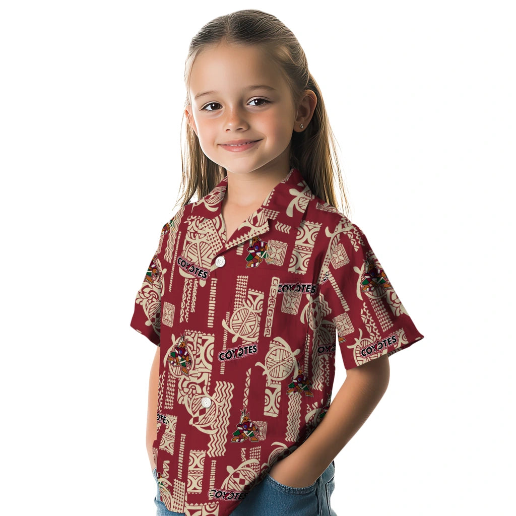 Arizona Coyotes Hawaiian Shirt - Turtle Lines | Hula Hawaiian Shirts
