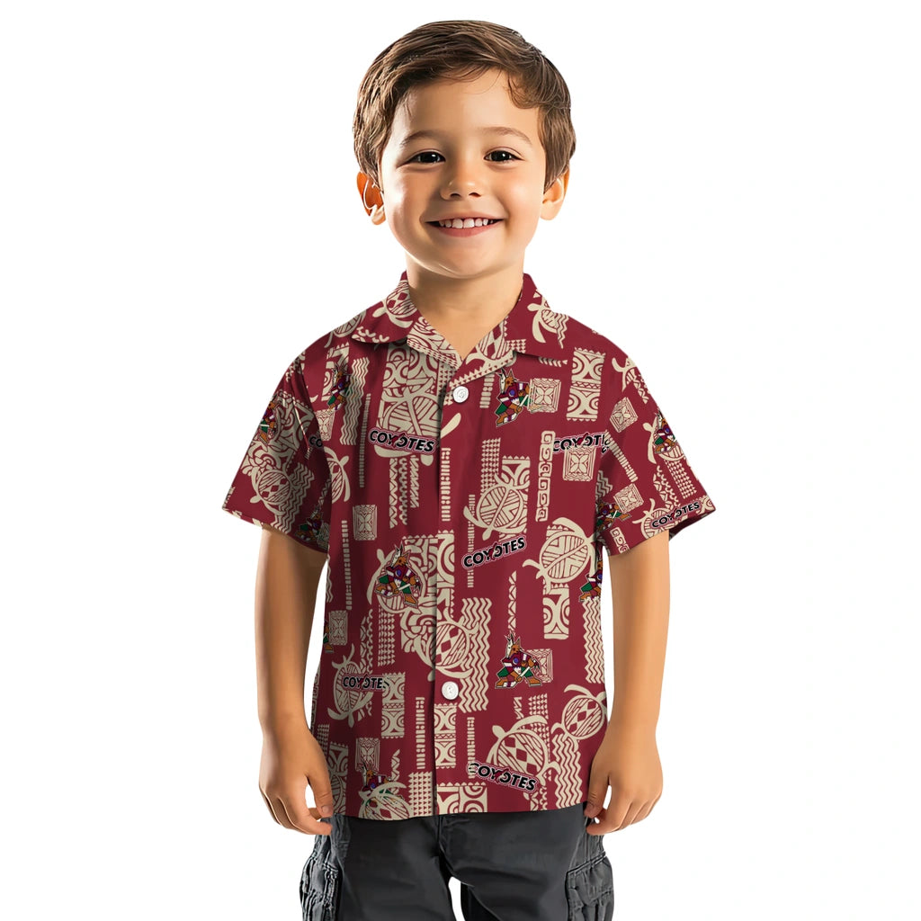Arizona Coyotes Hawaiian Shirt - Turtle Lines | Hula Hawaiian Shirts