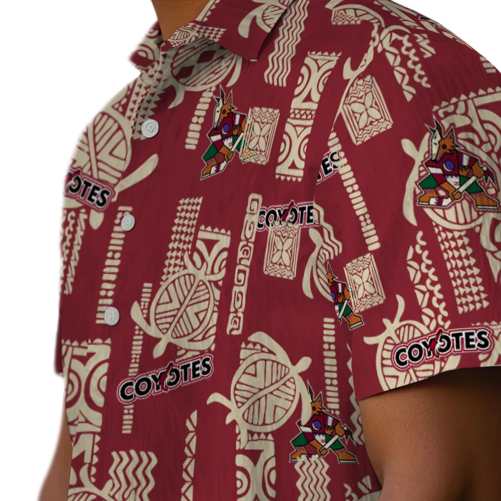Arizona Coyotes Hawaiian Shirt - Turtle Lines | Hula Hawaiian Shirts