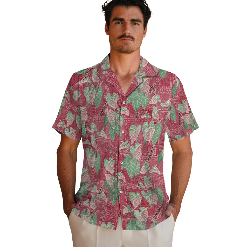 Arizona Diamondbacks Hawaiian Shirt - Anthurium Overlay | Hula Hawaiian Shirts