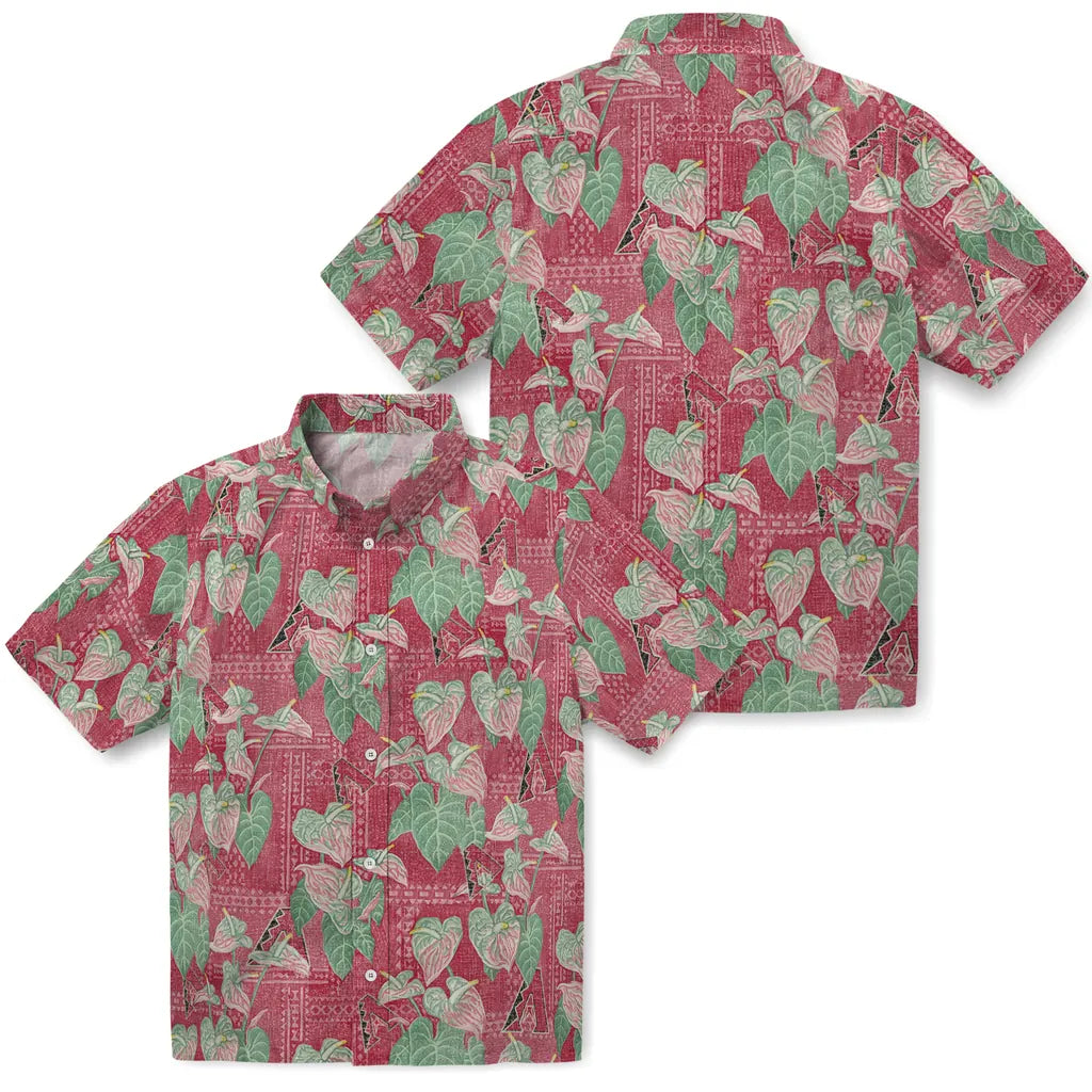 Arizona Diamondbacks Hawaiian Shirt - Anthurium Overlay | Hula Hawaiian Shirts
