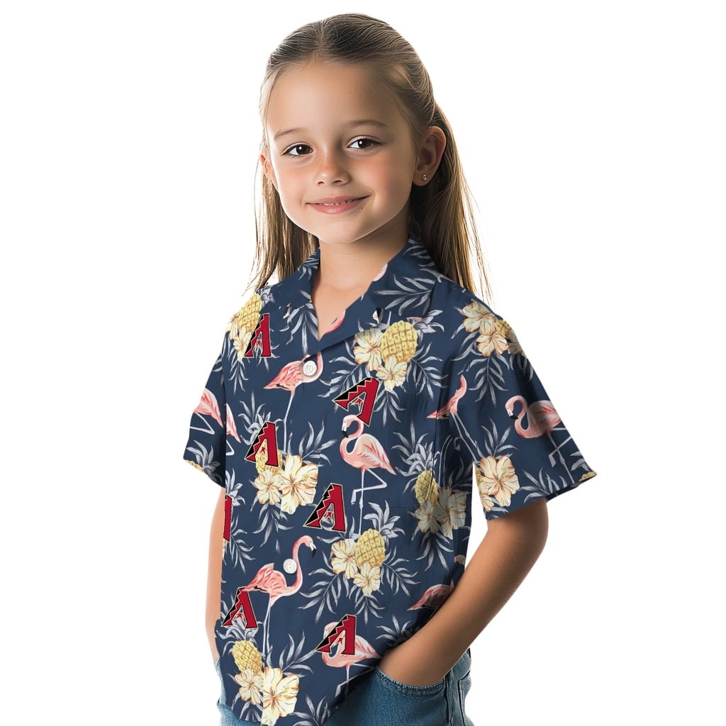Arizona Diamondbacks Hawaiian Shirt - Flamingo Hibiscus | Hula Hawaiian Shirts