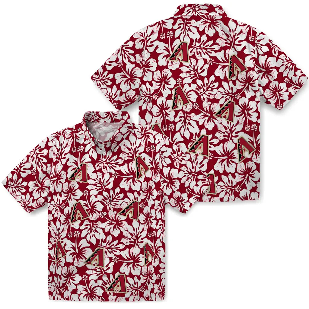 Arizona Diamondbacks Hawaiian Shirt - Hibiscus Motif | Hula Hawaiian Shirts