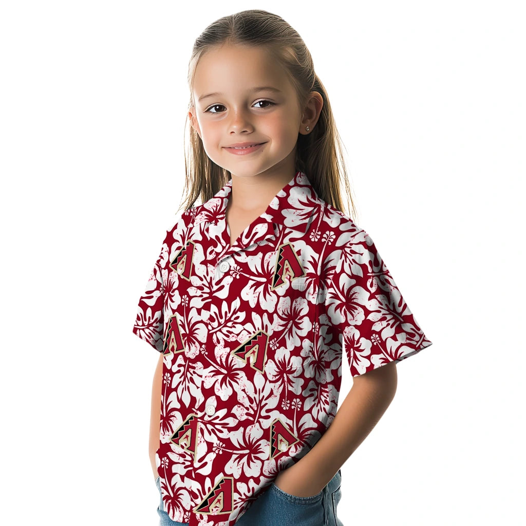 Arizona Diamondbacks Hawaiian Shirt - Hibiscus Motif | Hula Hawaiian Shirts