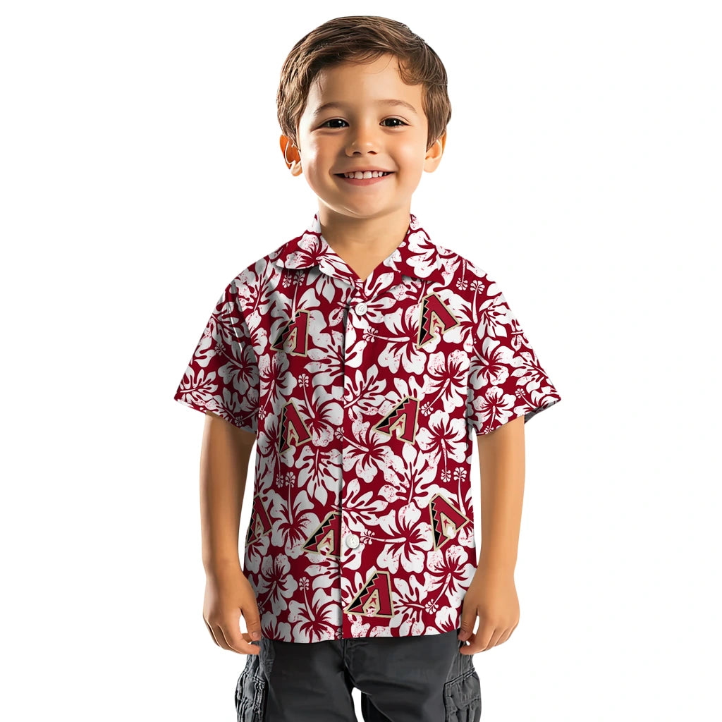 Arizona Diamondbacks Hawaiian Shirt - Hibiscus Motif | Hula Hawaiian Shirts