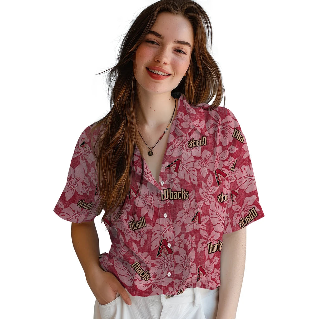 Arizona Diamondbacks Hawaiian Shirt - Hibiscus Oasis | Hula Hawaiian Shirts