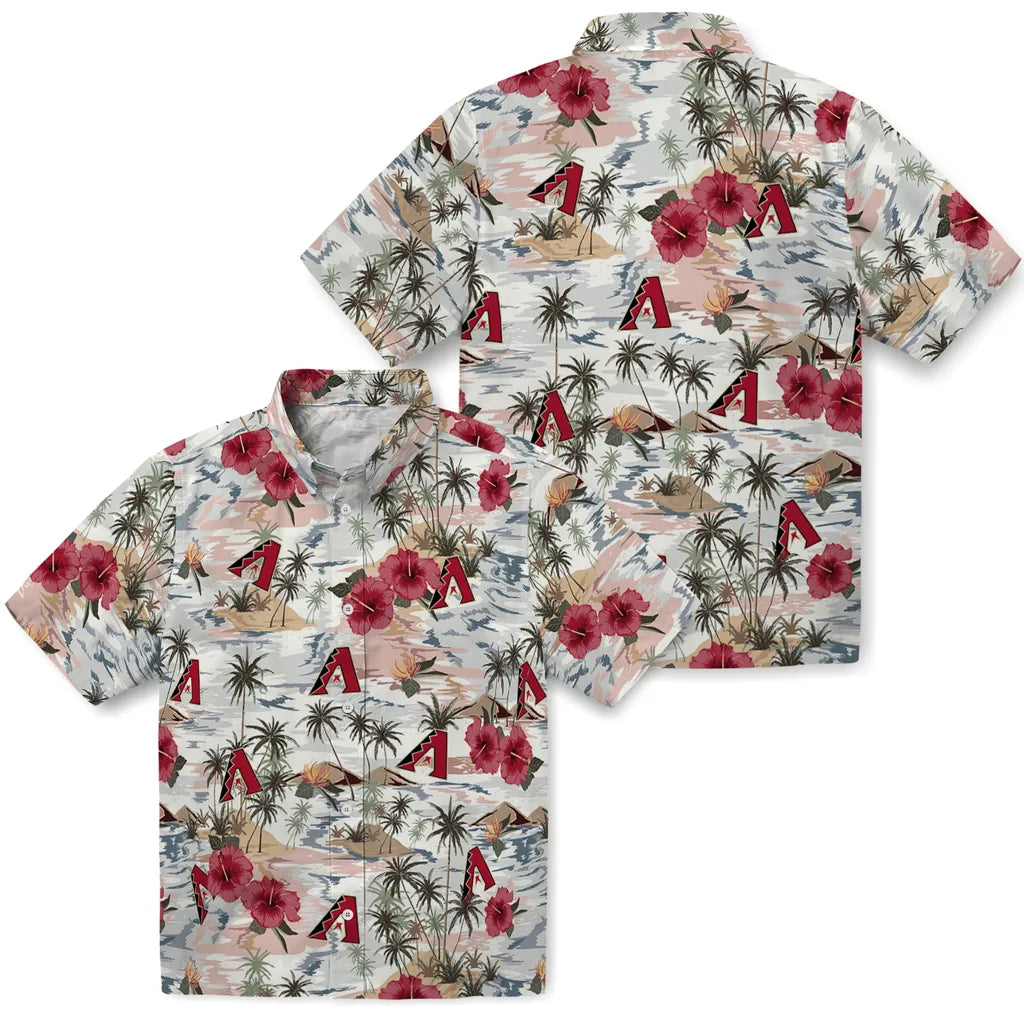 Arizona Diamondbacks Hawaiian Shirt - Hibiscus Seaside | Hula Hawaiian Shirts