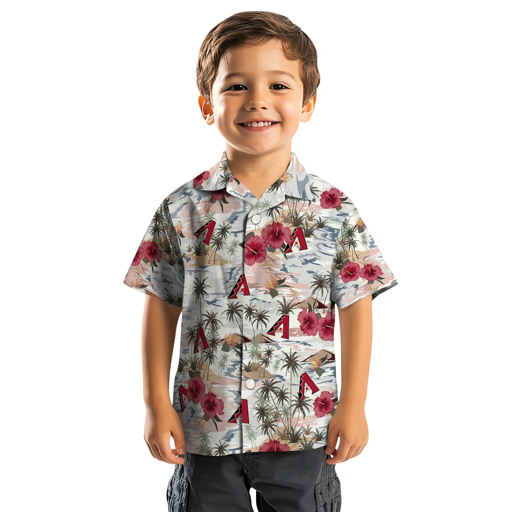 Arizona Diamondbacks Hawaiian Shirt - Hibiscus Seaside | Hula Hawaiian Shirts