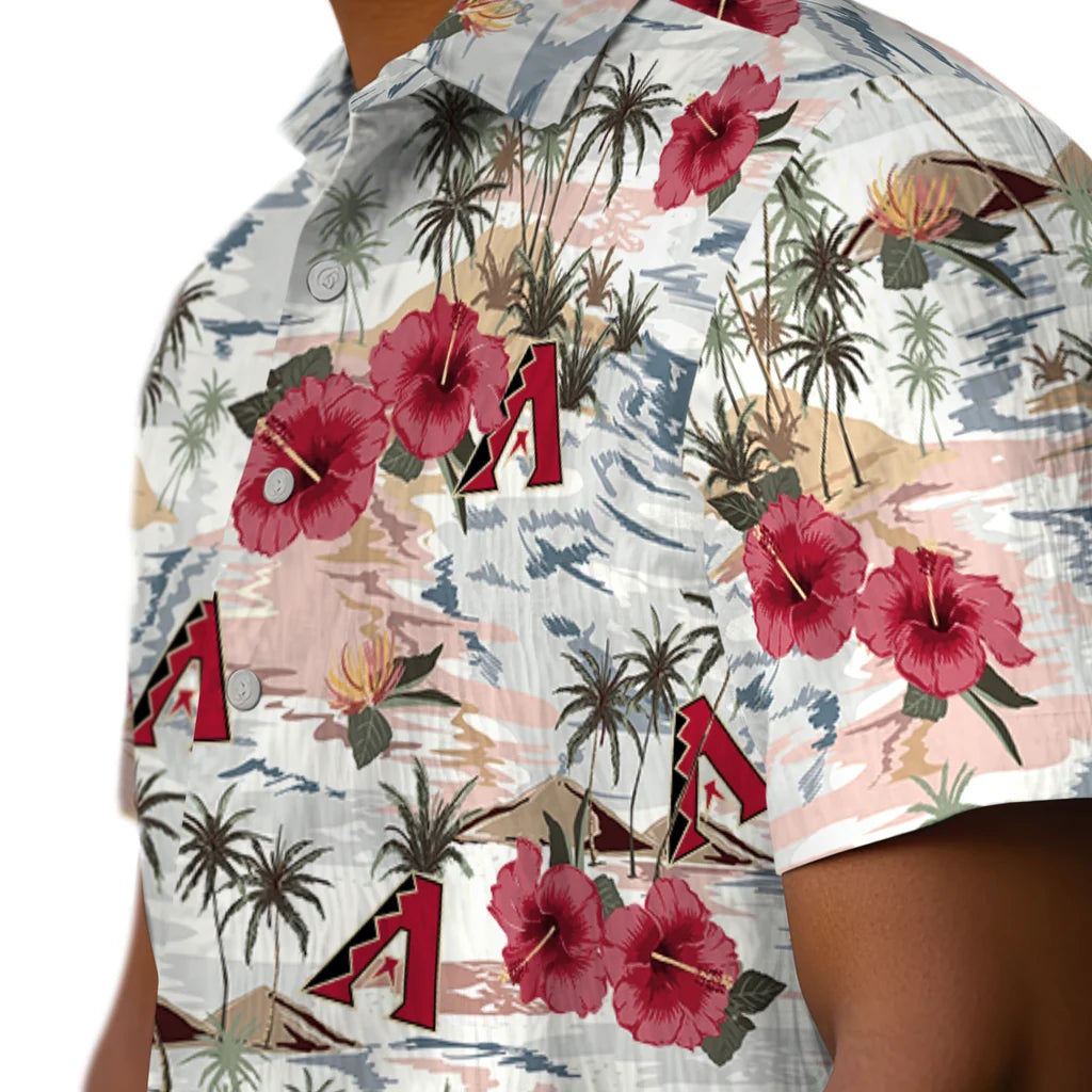 Arizona Diamondbacks Hawaiian Shirt - Hibiscus Seaside | Hula Hawaiian Shirts