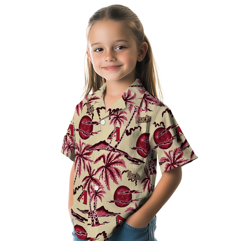 Arizona Diamondbacks Hawaiian Shirt - Palm Sunset | Hula Hawaiian Shirts