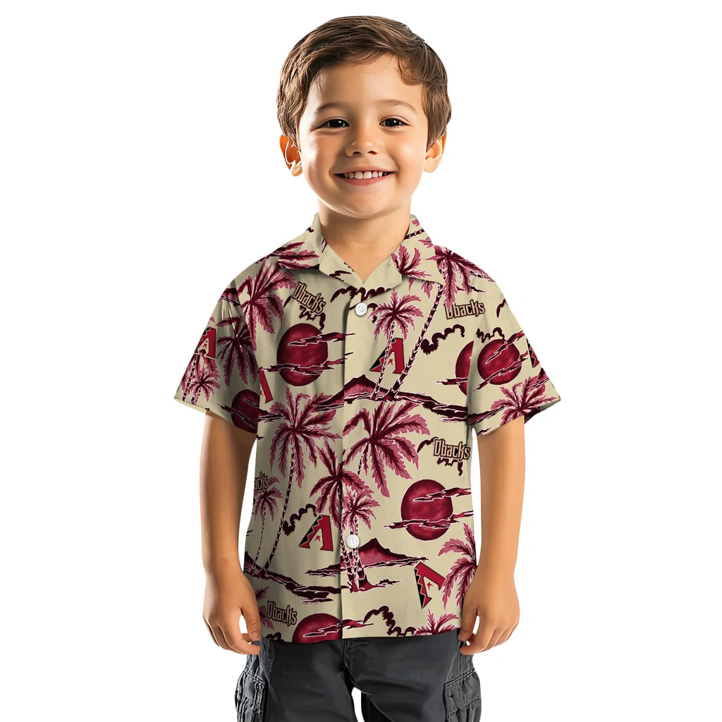 Arizona Diamondbacks Hawaiian Shirt - Palm Sunset | Hula Hawaiian Shirts