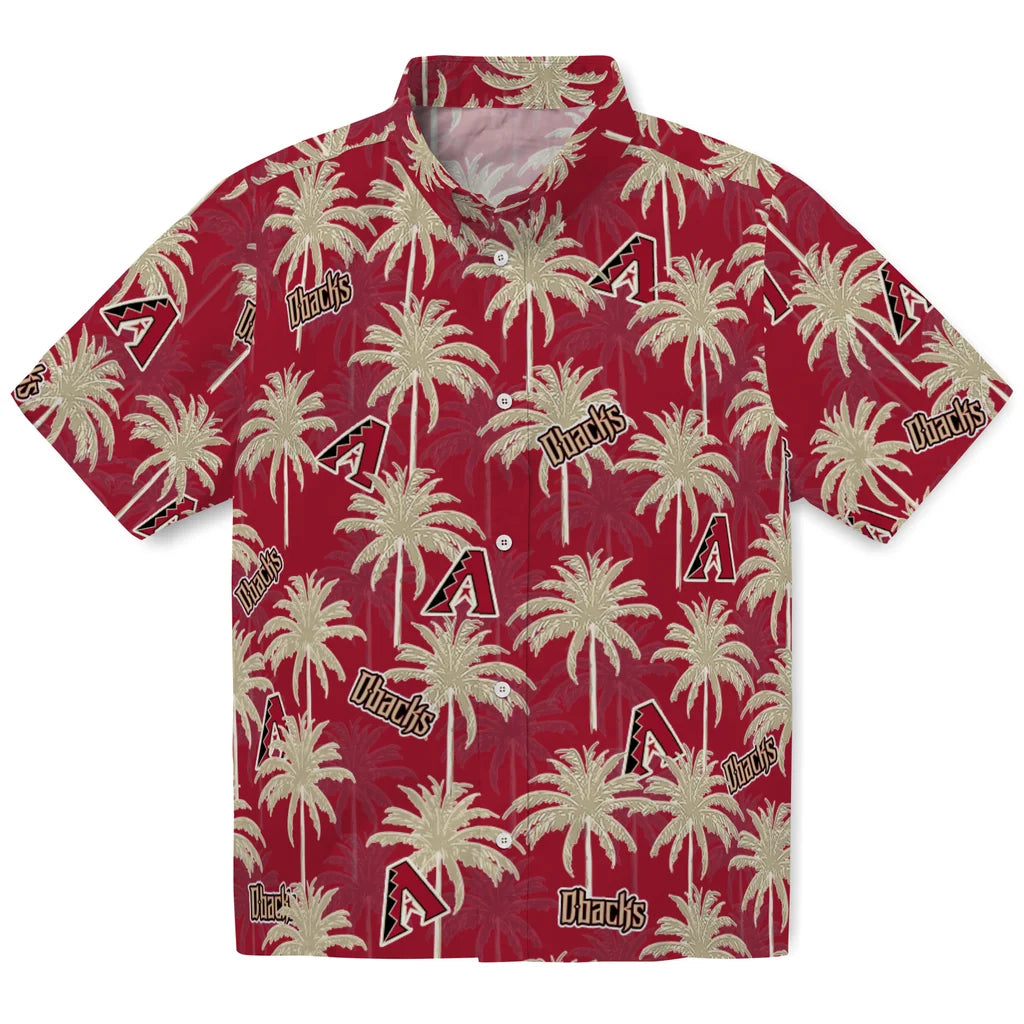 Arizona Diamondbacks Hawaiian Shirt - Palm Tree Motif | Hula Hawaiian Shirts