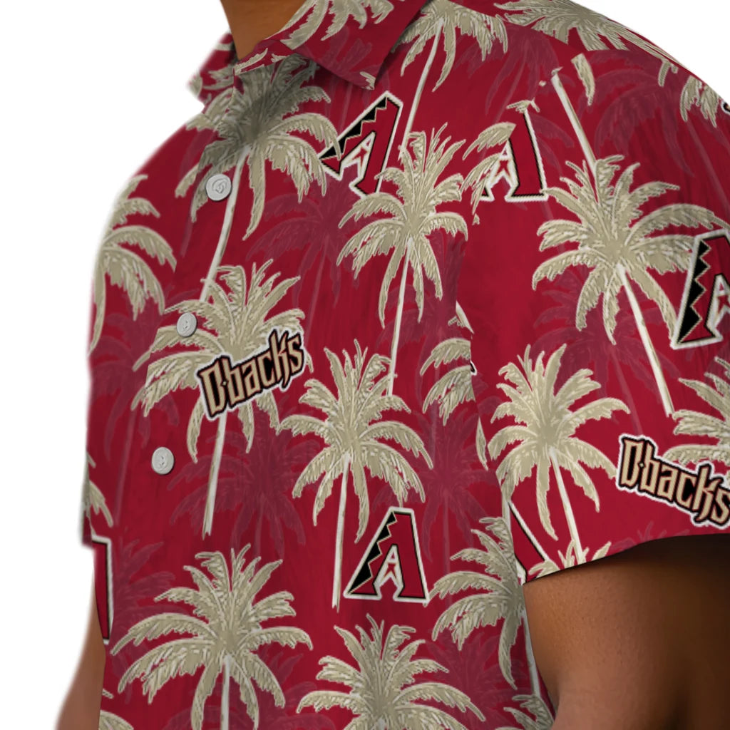 Arizona Diamondbacks Hawaiian Shirt - Palm Tree Motif | Hula Hawaiian Shirts