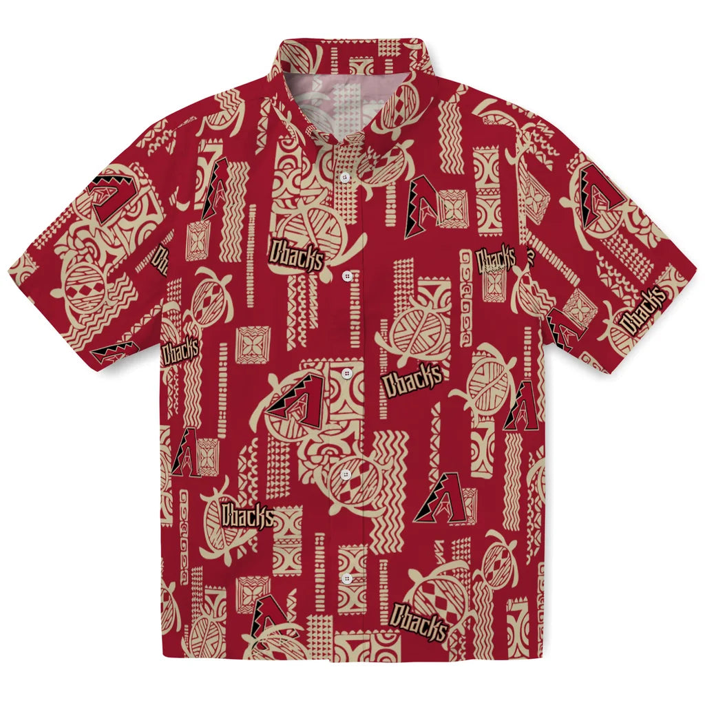 Arizona Diamondbacks Hawaiian Shirt - Turtle Lines | Hula Hawaiian Shirts
