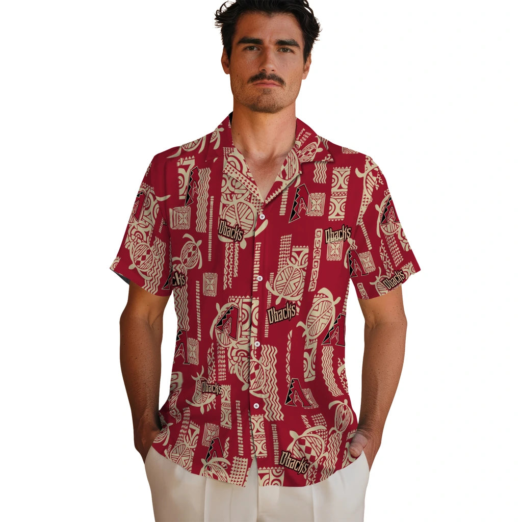 Arizona Diamondbacks Hawaiian Shirt - Turtle Lines | Hula Hawaiian Shirts