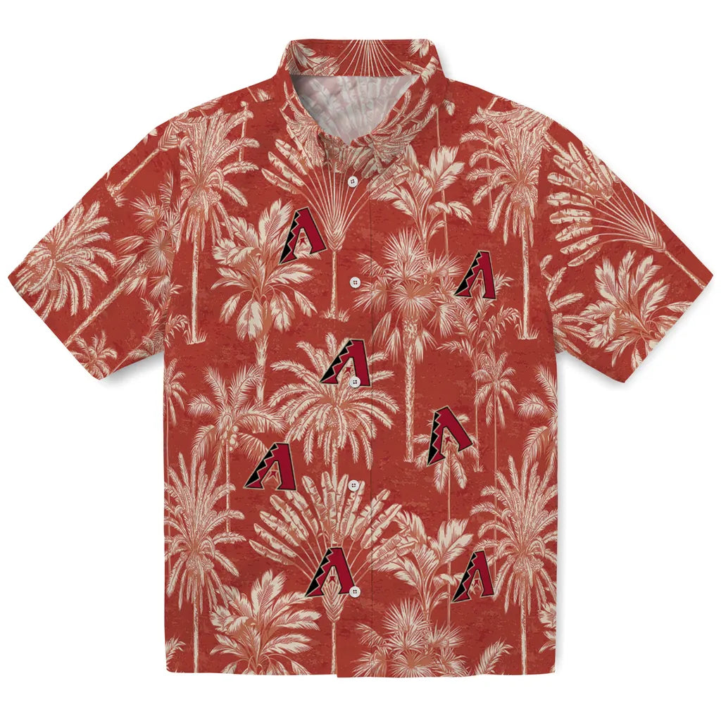 Arizona Diamondbacks Hawaiian Shirt - Vintage Palm Tree | Hula Hawaiian Shirts