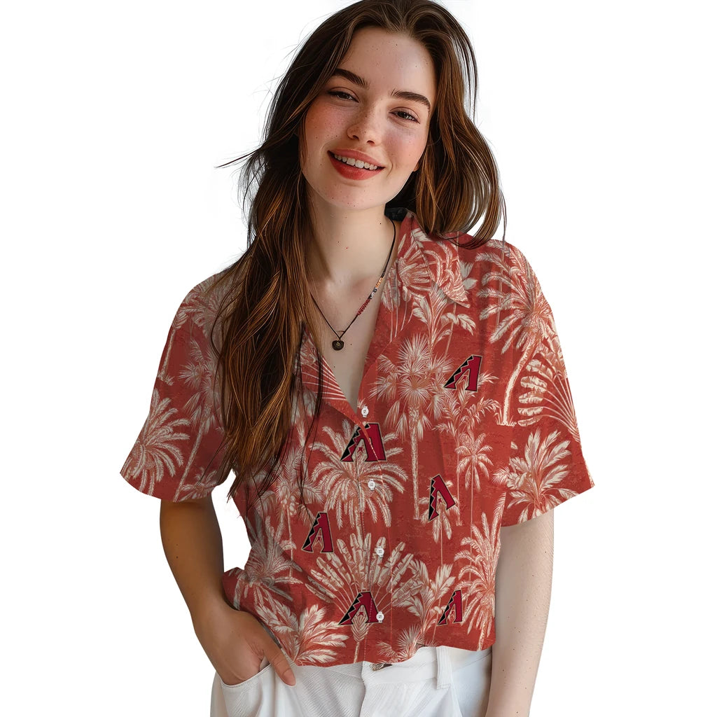 Arizona Diamondbacks Hawaiian Shirt - Vintage Palm Tree | Hula Hawaiian Shirts