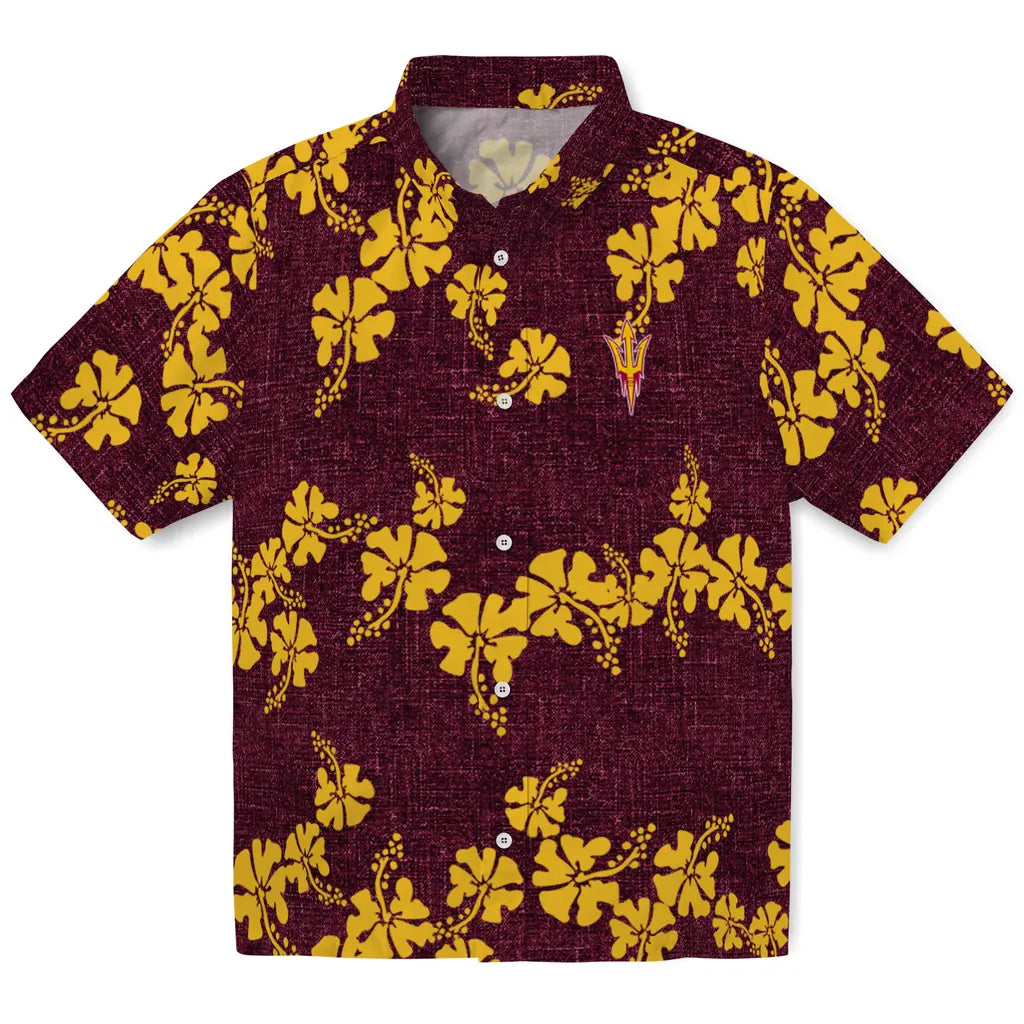 Arizona State Sun Devils Hawaiian Shirt - 50th State Flower | Hula Hawaiian Shirts